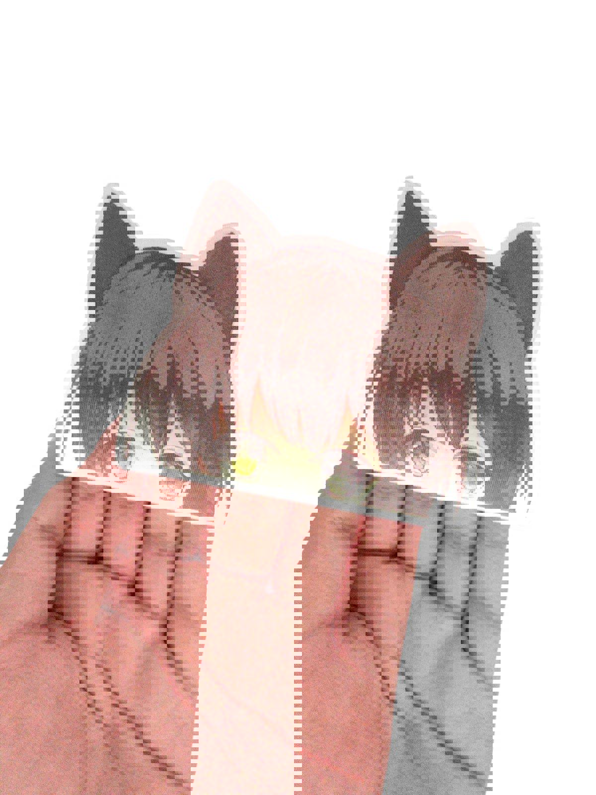 Neko Girl Mini 3D Motion Peeker Sticker