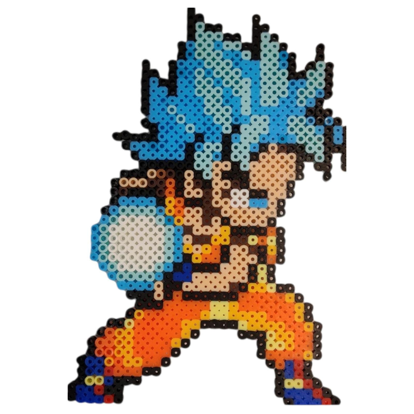 Goku Super Saiyan Blue Kamehameha perler