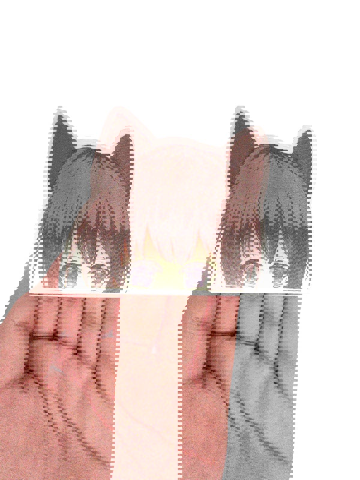 Neko Girl Mini 3D Motion Peeker Sticker