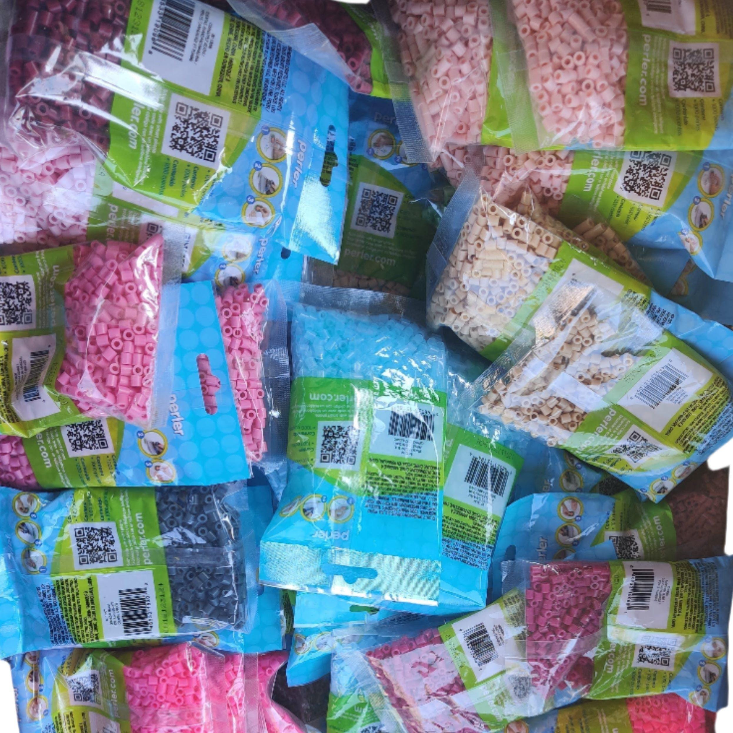 1,000 Perler Bead Bags - Metallic & Pearls