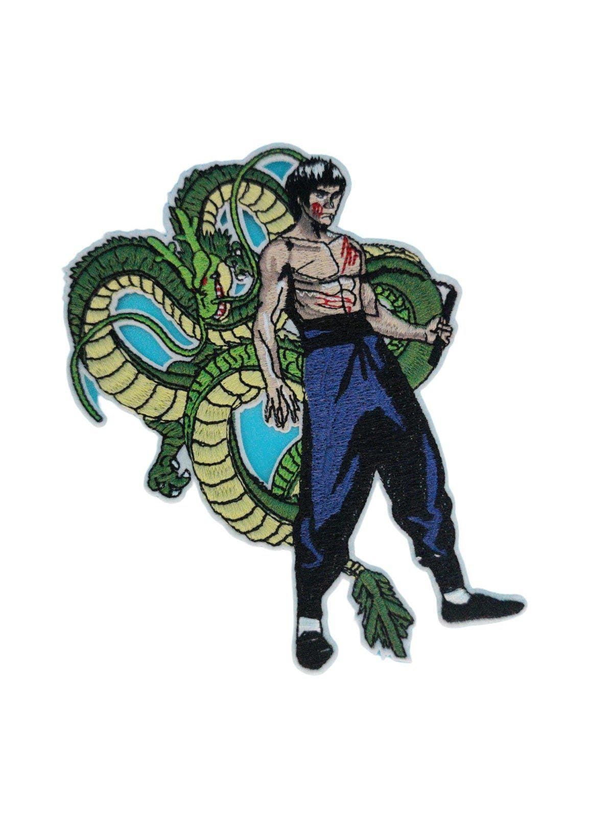 Bruce Lee and Shenron Iron On Patch