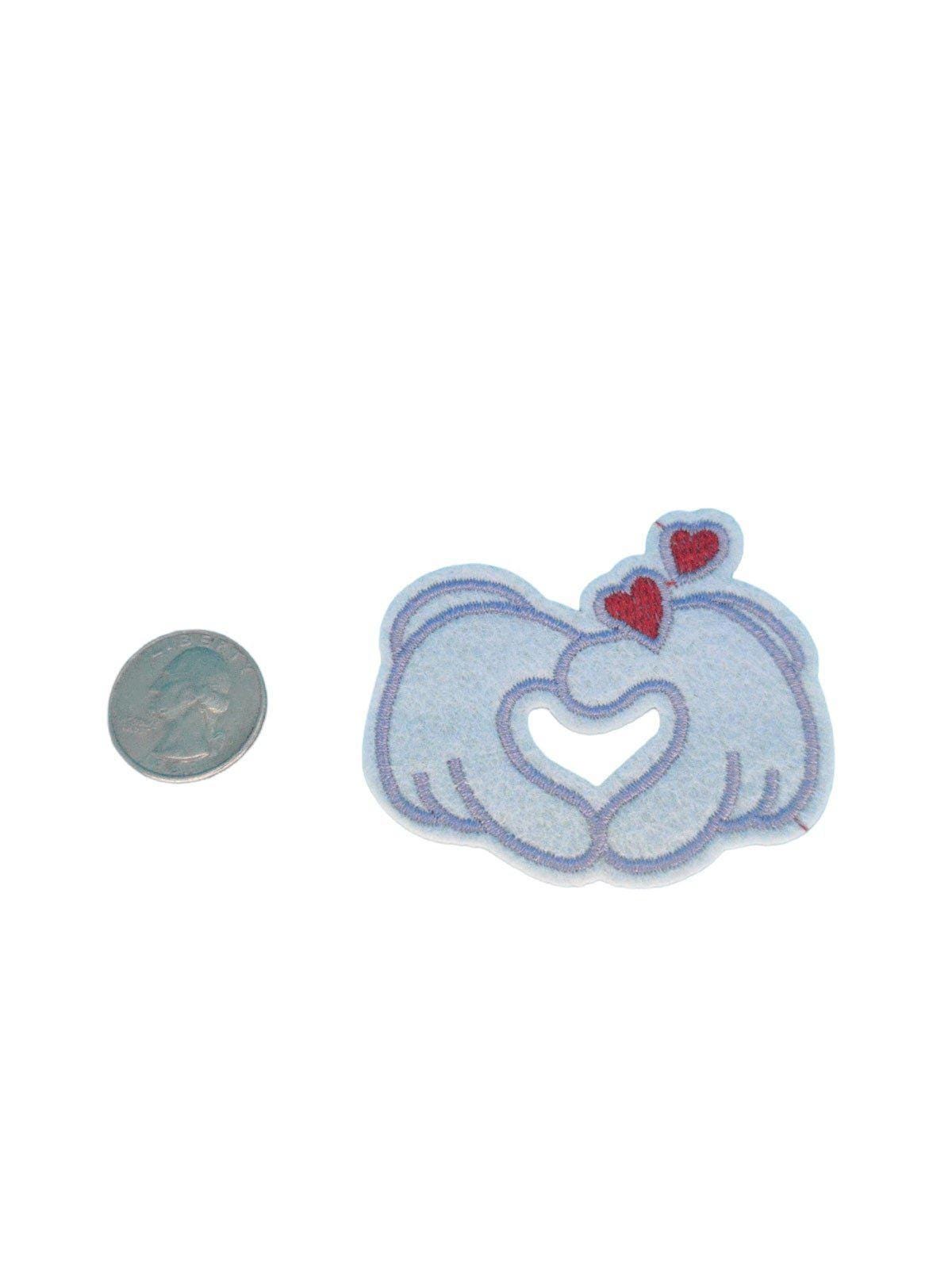Heart shaped hand Iron On Patch