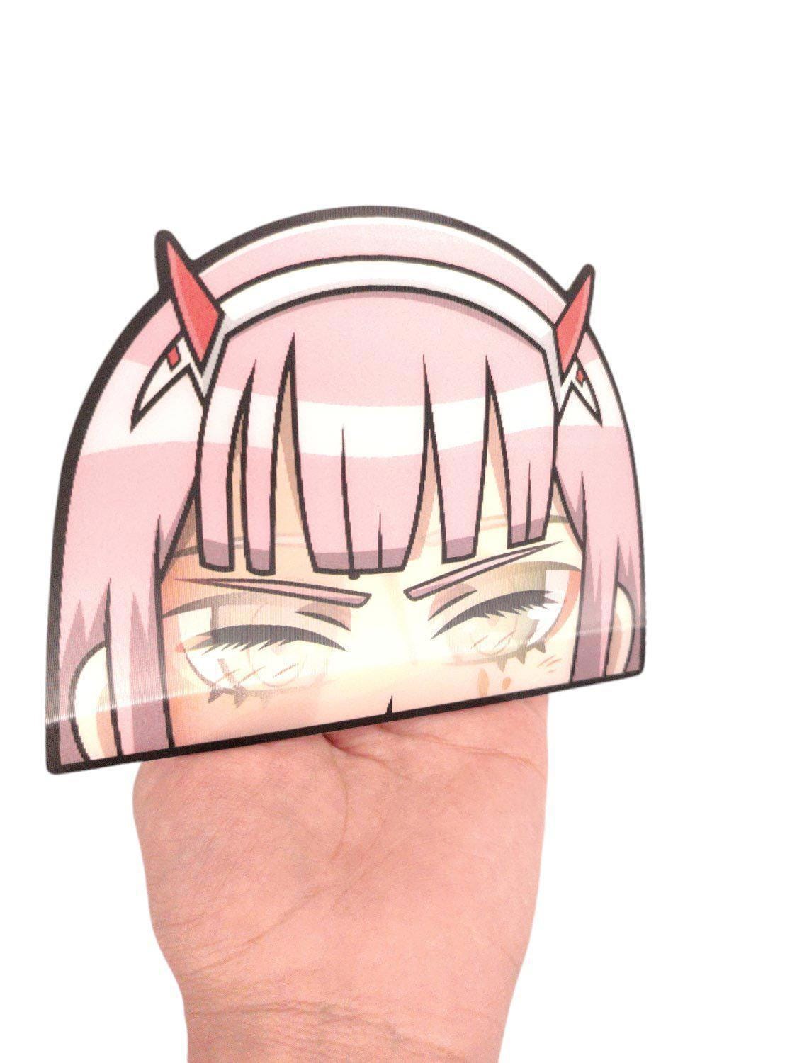 Anime Girl 3D Motion Peeker Sticker