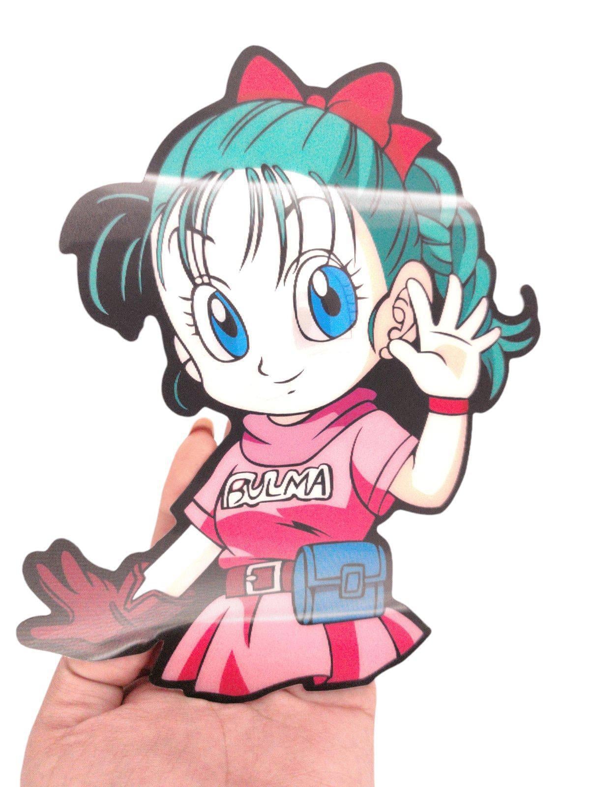 Anime Girl DBZ 3D Motion Peeker Sticker