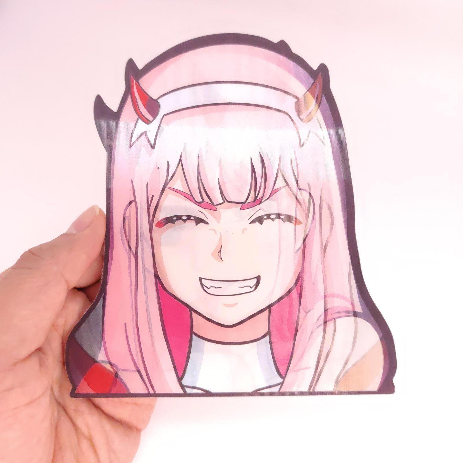 Anime Girl Peeker Sticker
