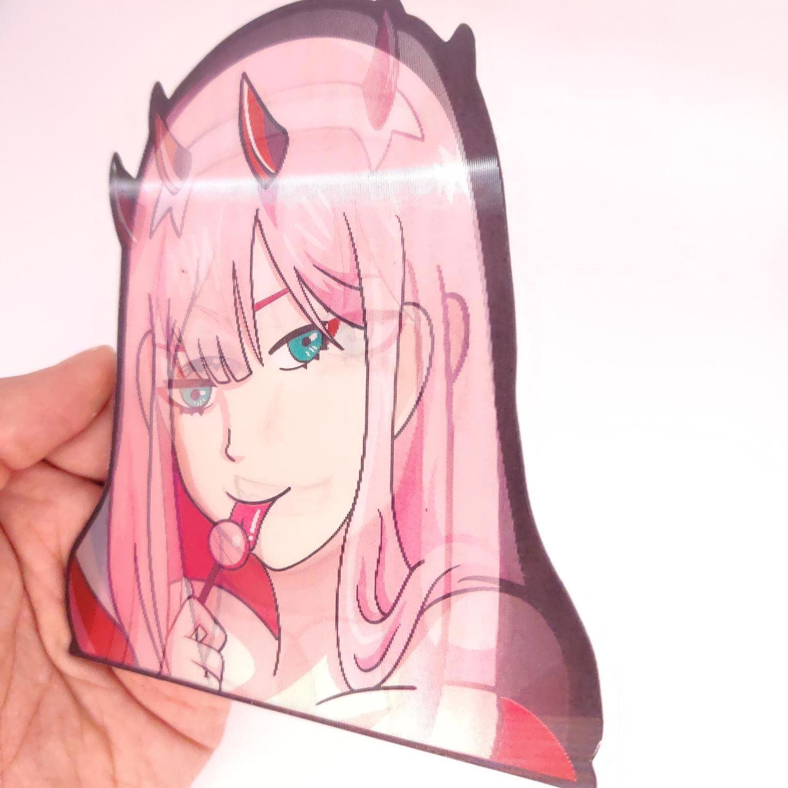 Anime Girl Peeker Sticker