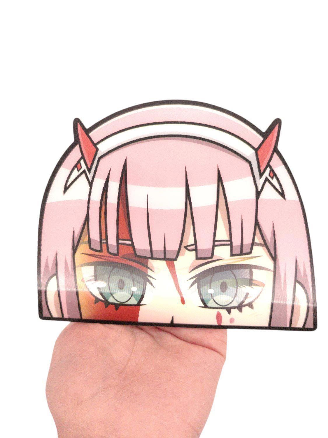 Anime Girl 3D Motion Peeker Sticker