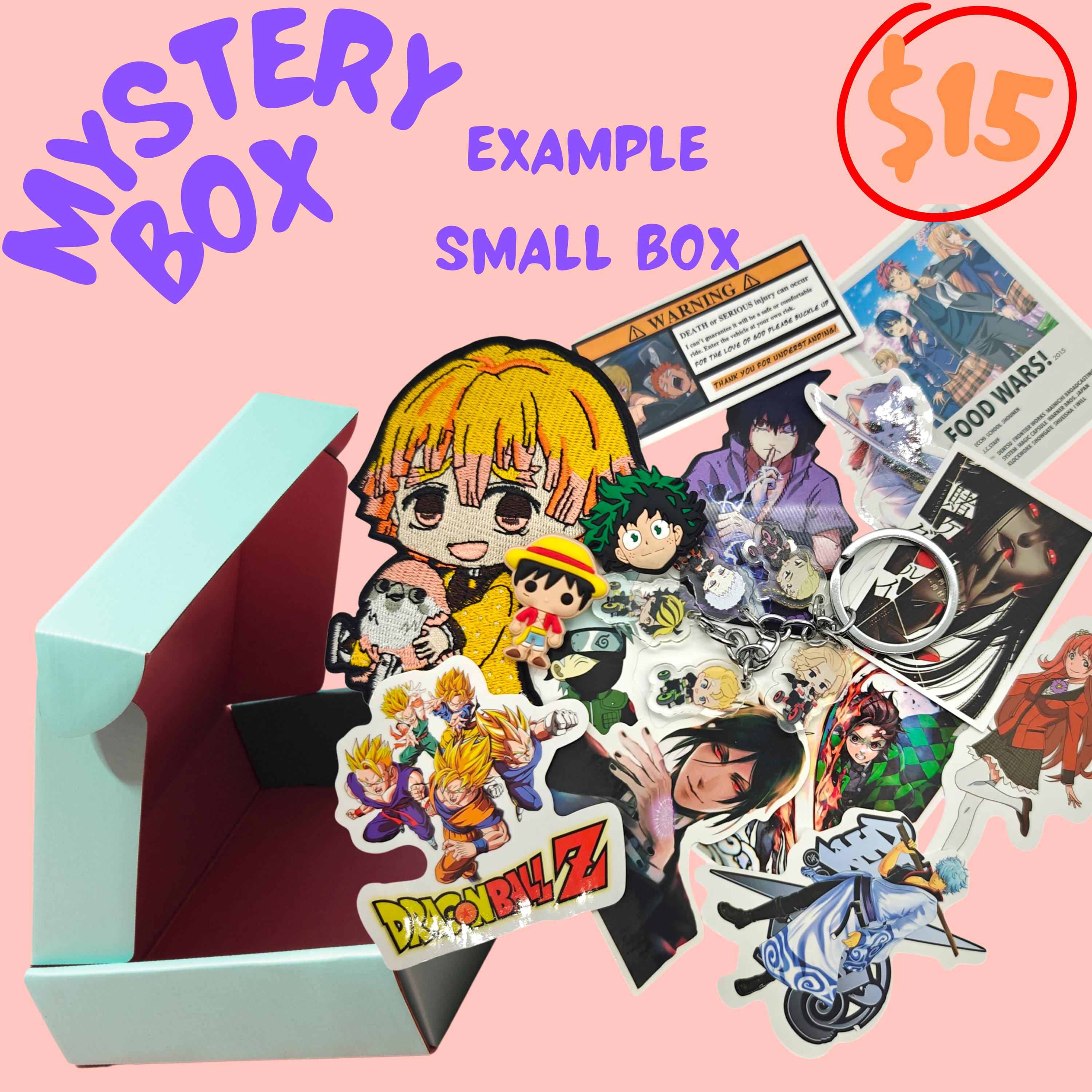 Anime Gift Box (Surprise Mix) – Stickers, Pins, Patches, Keychains, Shoe Charms & Perler-Bead Art | Surprise Pack Gift for Anime Fans