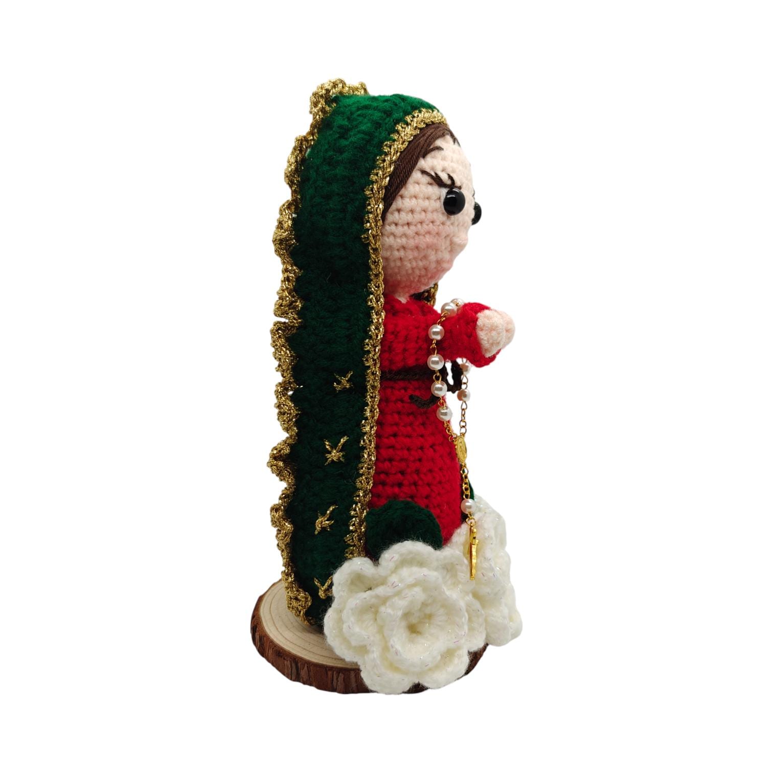Handmade Crochet Our Lady of Guadalupe Amigurumi Doll - Virgen de Guadalupe Figura Tejida a Mano - 8" Catholic Religious Decor