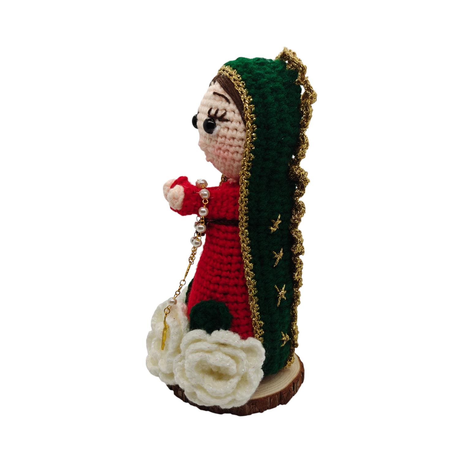 Handmade Crochet Our Lady of Guadalupe Amigurumi Doll - Virgen de Guadalupe Figura Tejida a Mano - 8" Catholic Religious Decor