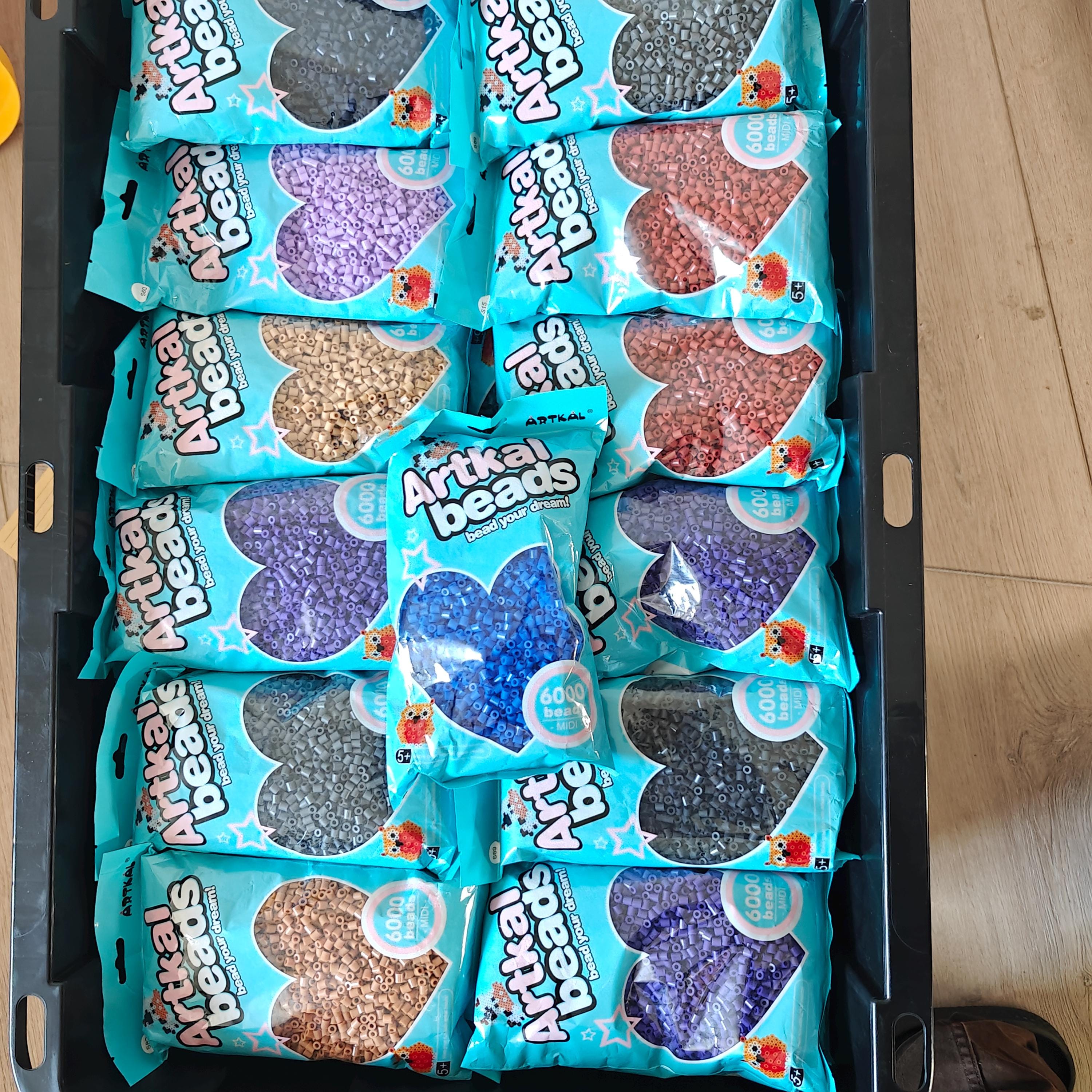 Artkal S-Series 5mm Fuse Beads – 6,000 Count Single Colors S02–S91 | Perler/Hama Compatible | Pixel Art, Pegboard & Kandi Crafts