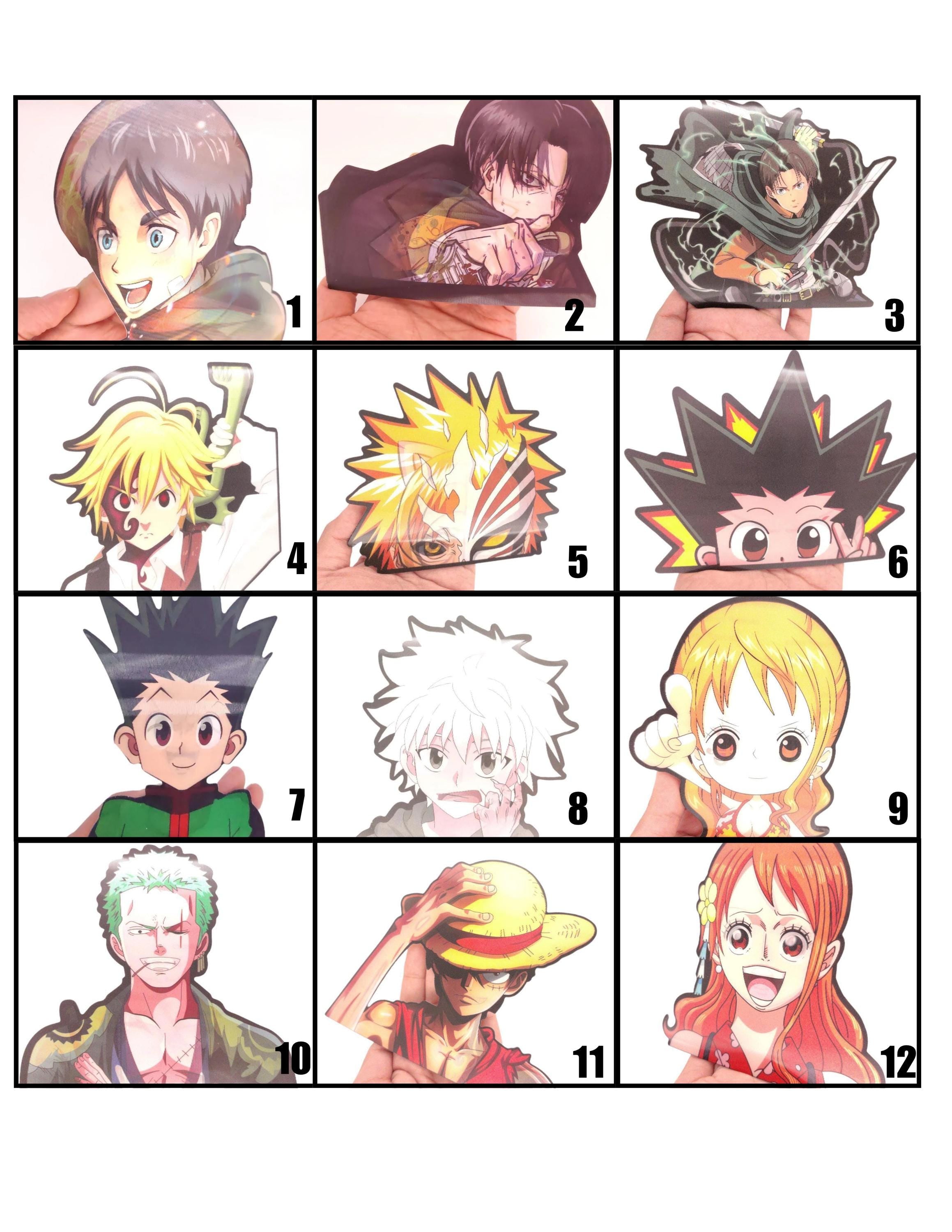 Anime Motion Sticker - Peeker Sticker - Lenticular Sticker - 3D Sticker V1