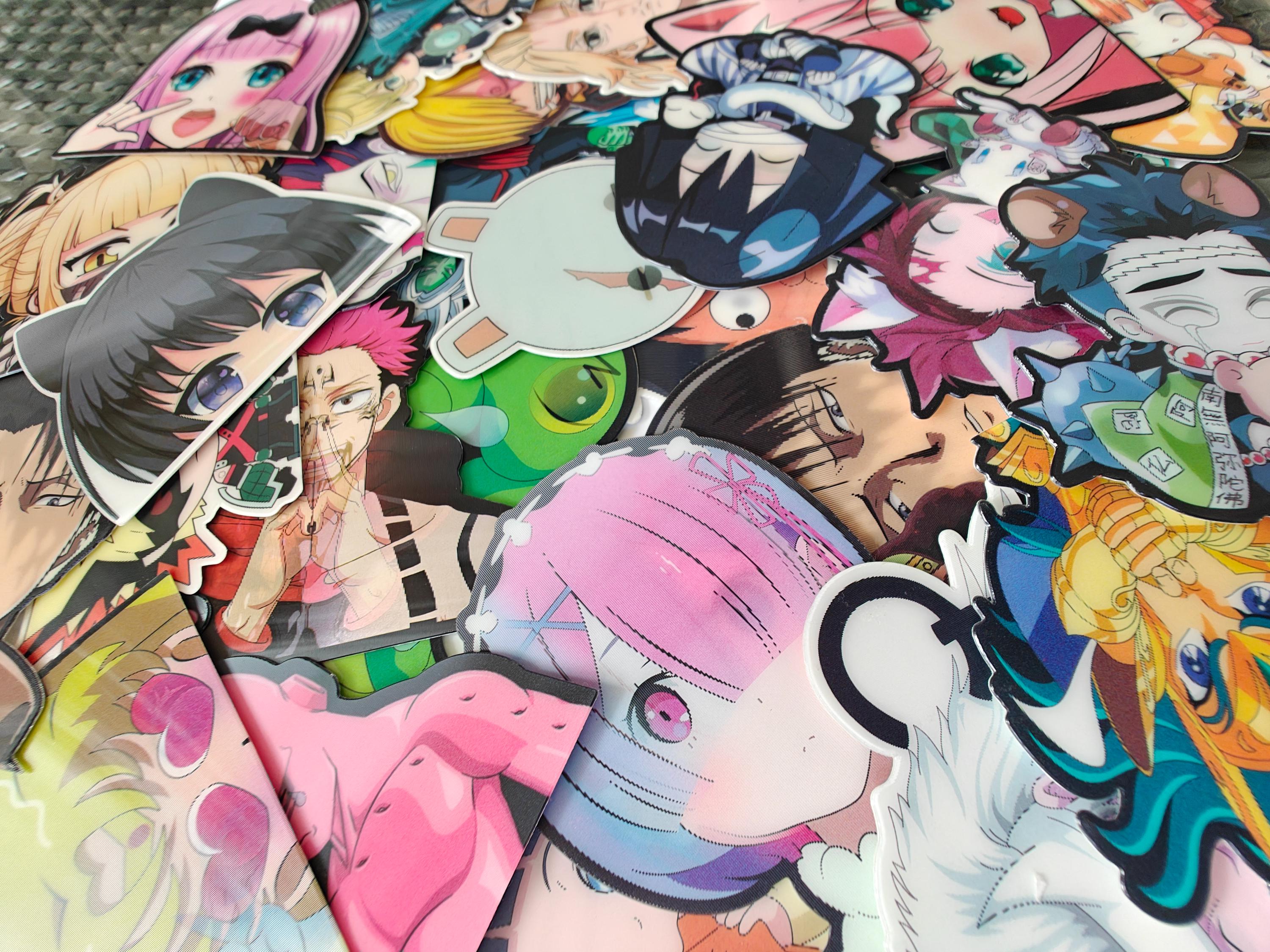 Anime Motion Sticker / Lenticular Sticker / Anime Car Stickers / Anime Stickers PC