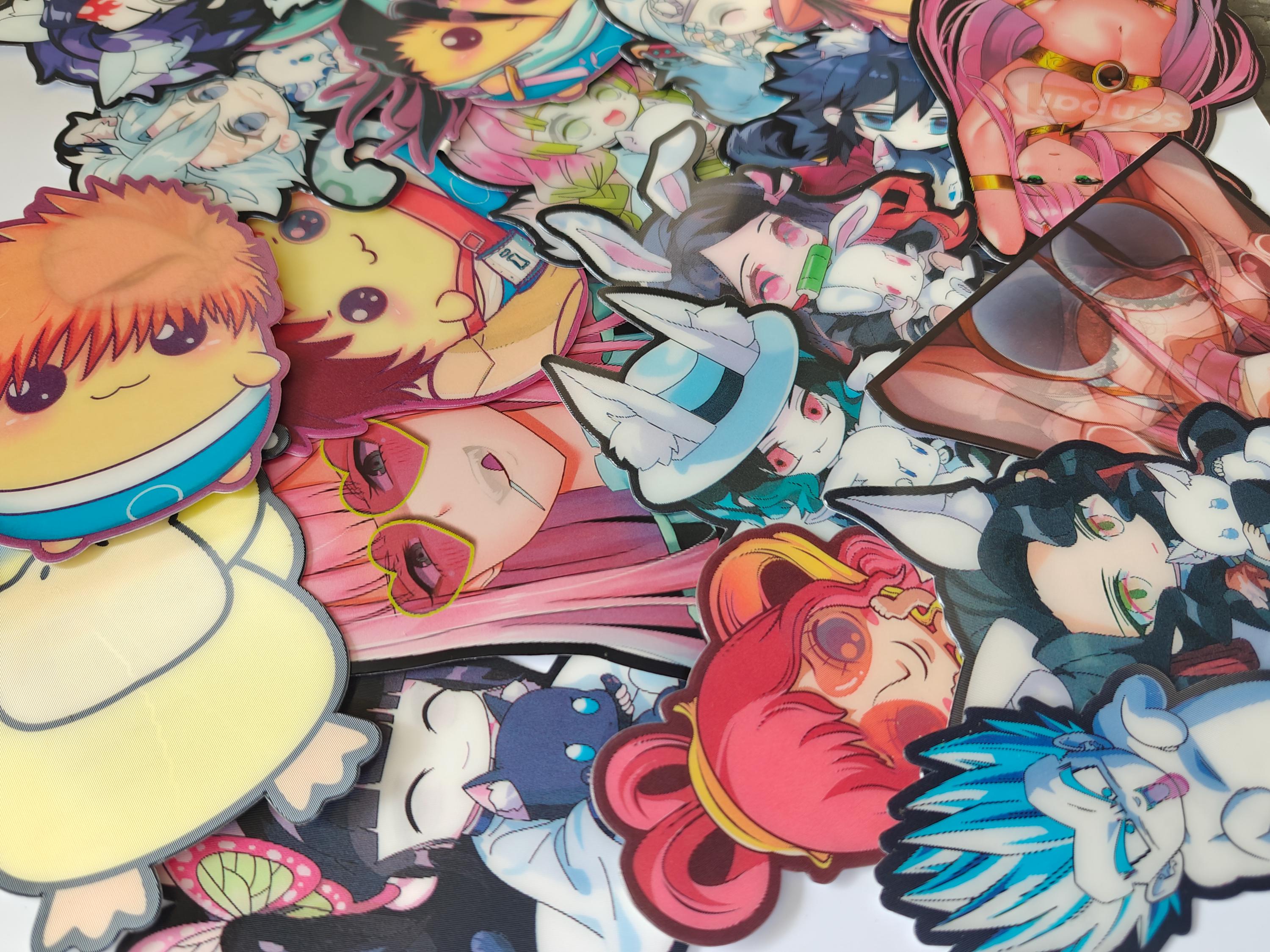 Anime Motion Sticker / Lenticular Sticker / Anime Car Stickers / Anime Stickers PC
