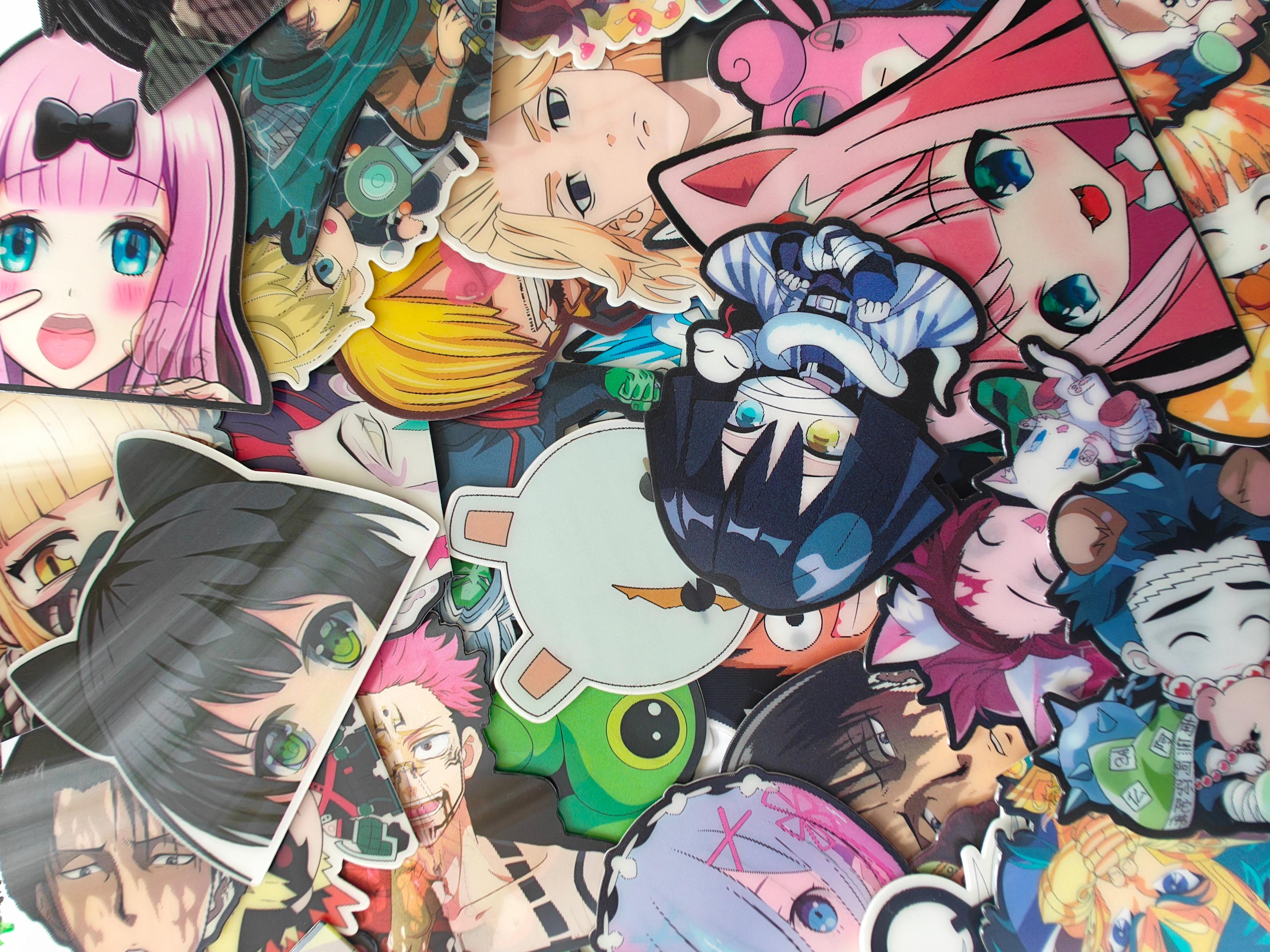 Anime Motion Sticker / Lenticular Sticker / Anime Car Stickers / Anime Stickers PC